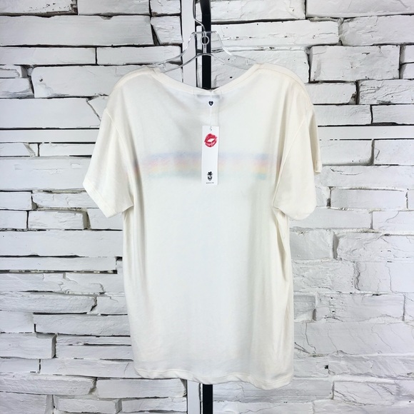 Wildfox Rainbow Stripe Radical T-Shirt 446 - Picture 5 of 8